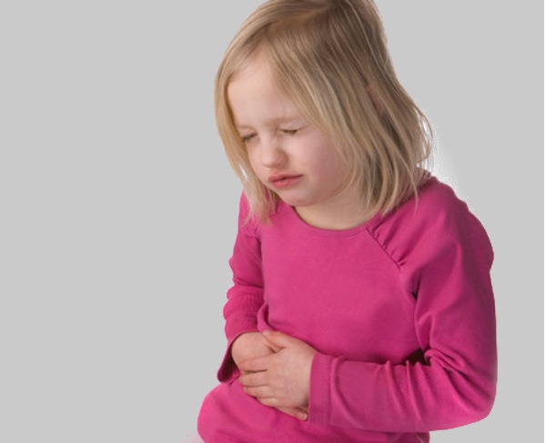 Girl with Stomach Pain