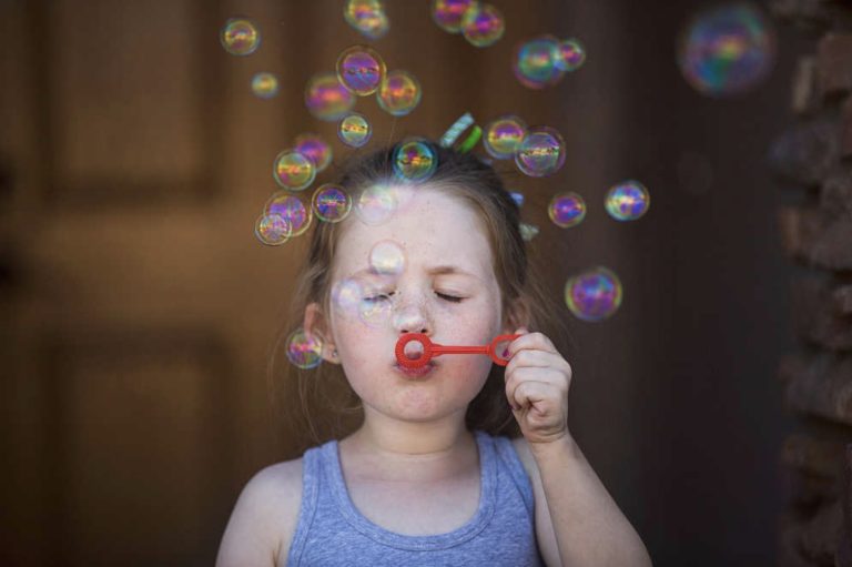 Bubble-blowing can help kids learn to breathe slowly and deeply
